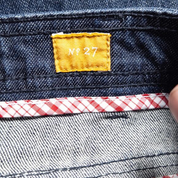 Pilcro Women’s Denim Skirt Size 27 Modern Preppy Denim Academia Dark Wash Mini - Picture 5 of 5